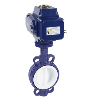 電動襯氟對夾蝶閥